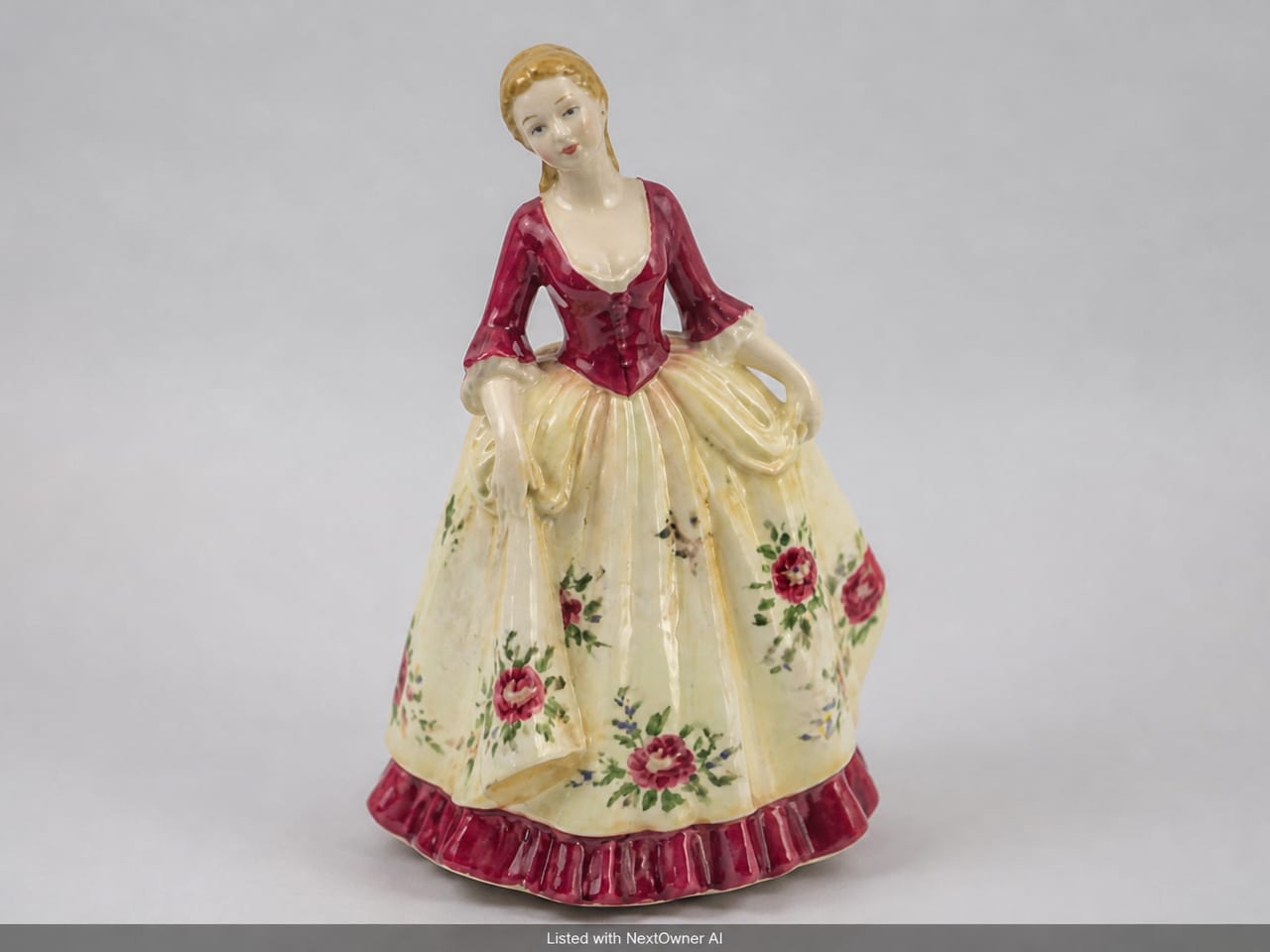 Vintage porcelain figurine on a windowsill, demo