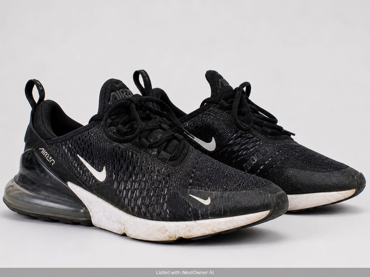 Black Nike Air Max 270 trainers, demo
